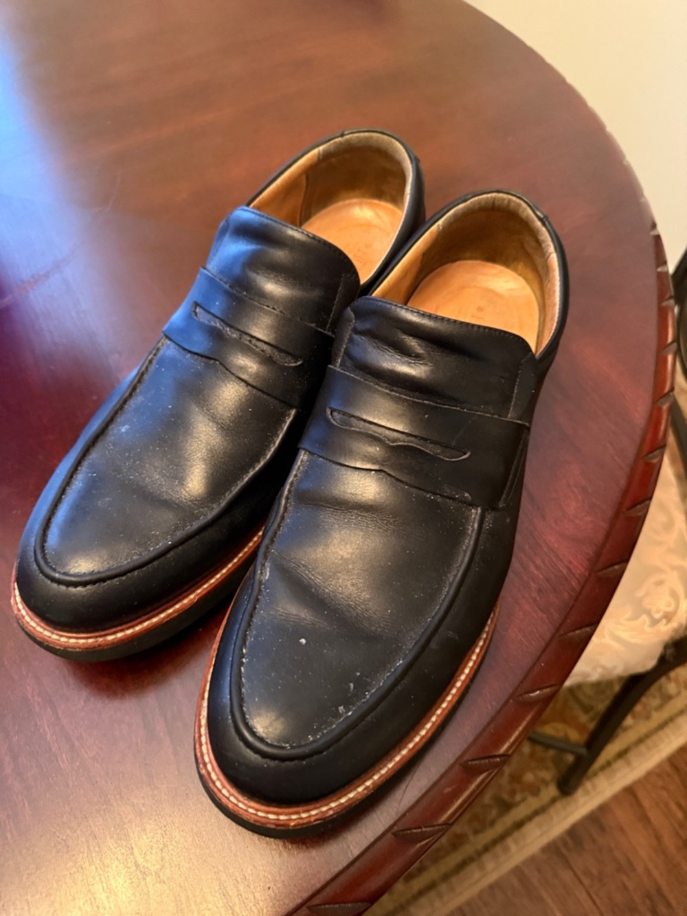 Samuel Hubbard Men’s 13 Leather Penny Loafers Vibram Sole Portugal